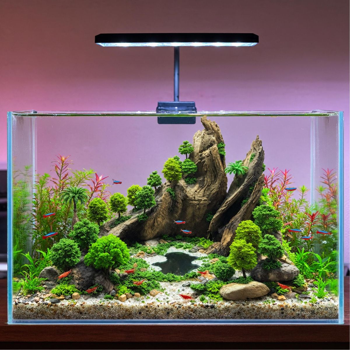 Cubic Mountain Forest Aquascape Layout