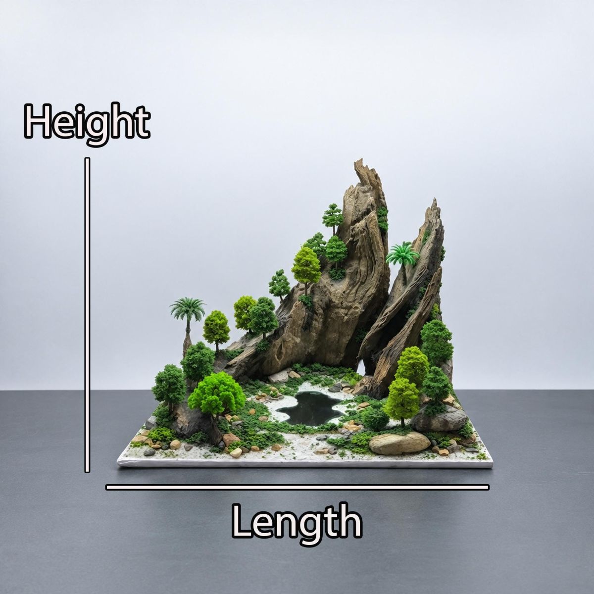 Cubic Mountain Forest Aquascape Layout