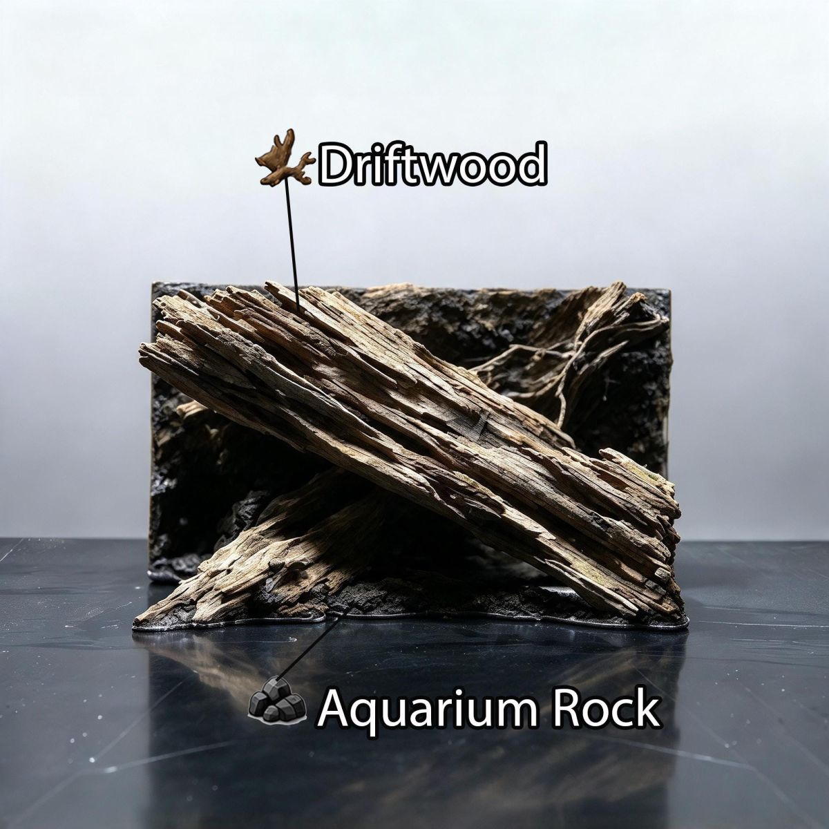 Driftwood Wall Aquascape Layout
