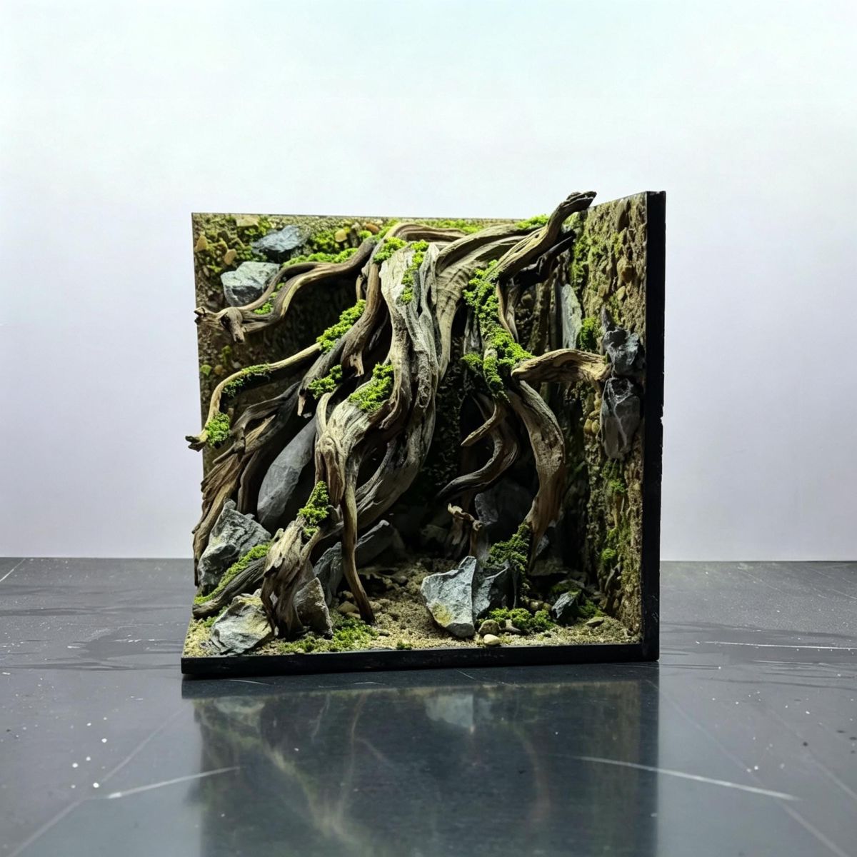 Cliff and Root Aquascape Layout