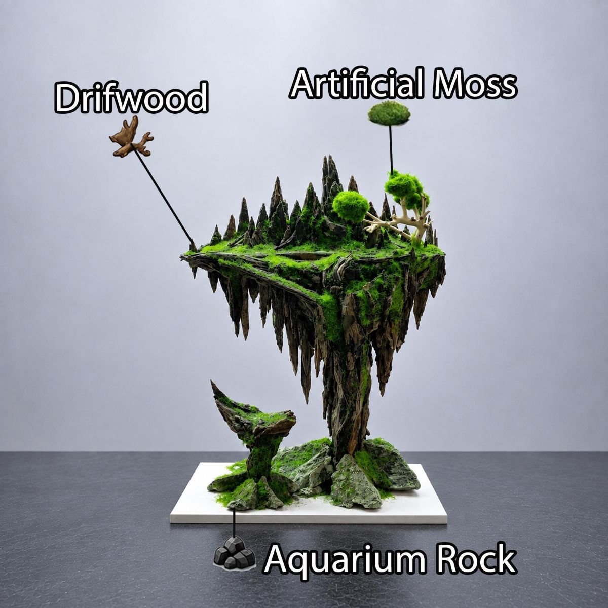 Small Floating Island Aquarium Layout
