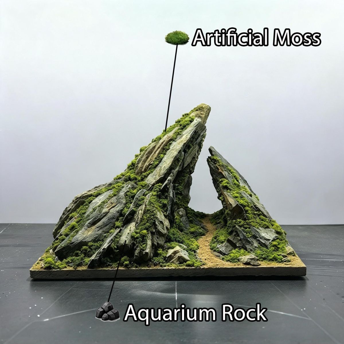 Mountain Cliff Aquascape Layout