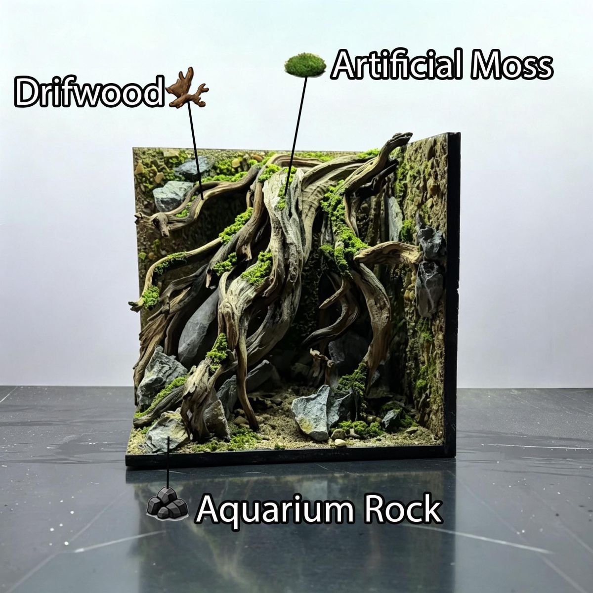 Cliff and Root Aquascape Layout
